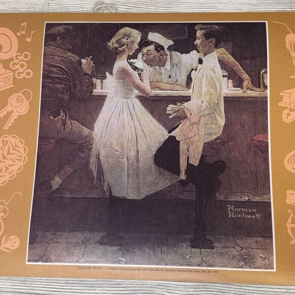 Norman Rockwell Saturday Evening Post Laminated Placemats Set Of 4 Vintage 1973 - Picture 12 of 16